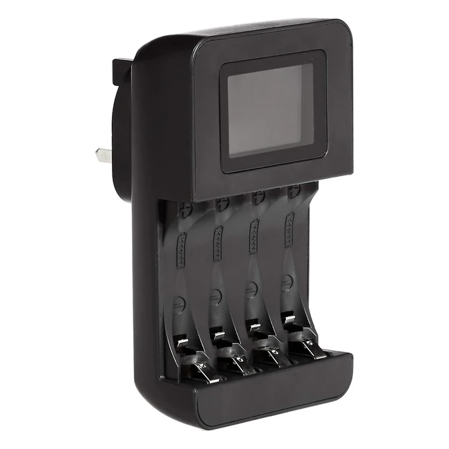 Intelligent Digital Battery Charger for AA AAA - Fast Charging, Worldwide Use - Amazon Basics
