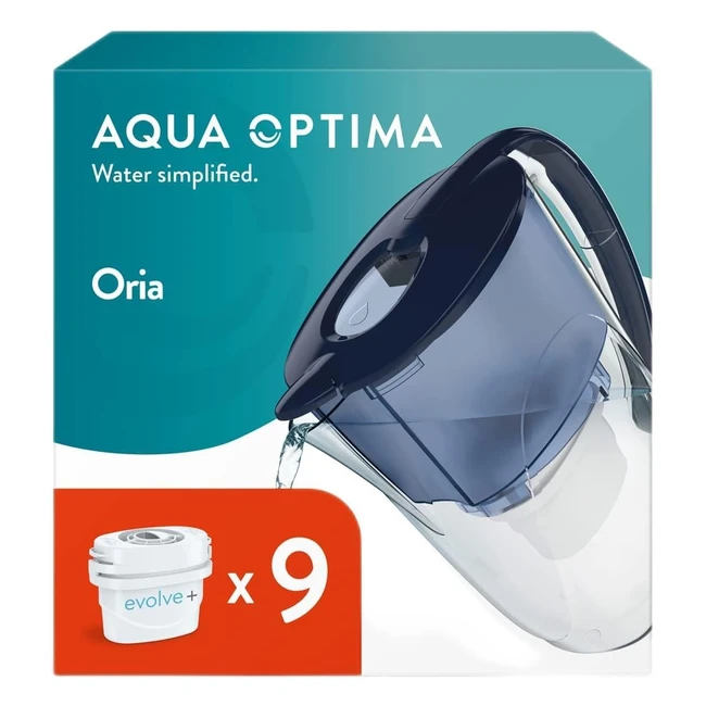 Jarra de filtro de agua Aqua Optima Oria  9 cartuchos de filtro de agua Evolve 