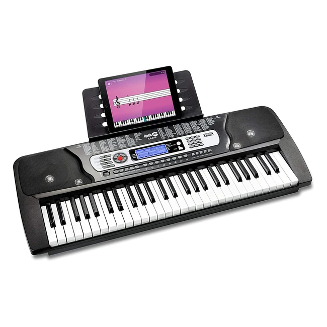 Rockjam RJ654 54 Key Keyboard Piano - Full-Sized Keys, Power Supply, Sheet Music Stand, Simply Piano Lessons
