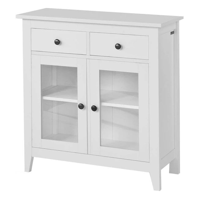 Buffet commode armoire de rangement Sobuy FSB05W - Largeur 80cm - 2 tiroirs 2 portes - Blanc
