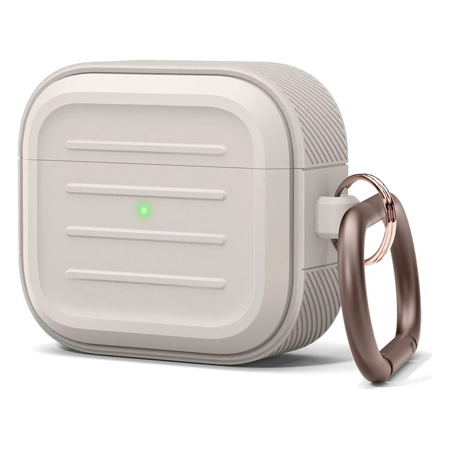elago Army Case with Keychain for AirPods 3 - Shock Resistant, Wireless Recharging, Full Protection