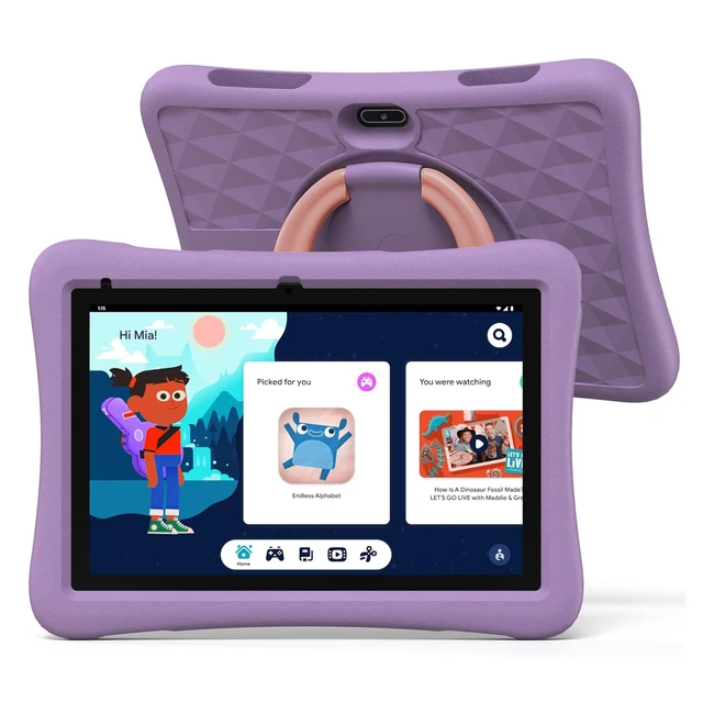 Tablette Enfants 10 Pouces Android 13 Éducative avec Wifi RAM 6 Go 24 Go Tendu 32 Go ROM