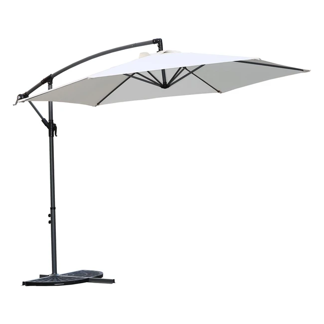 Sombrilla Voladiza 3m Angel Living - Gran Estabilidad - Protección UV y Repelente al Agua