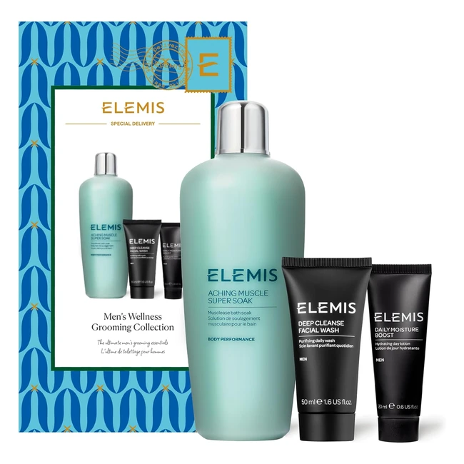 Elemis Limited Edition Men's Wellness Grooming Christmas Collection - Luxury Bath & Skincare Bundle