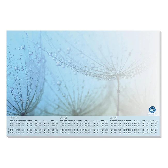 Sous-main SIGEL HO450 en papier recyclé avec calendriers sur 3 ans et semainier A2 595 x 41 cm - Bleu et blanc