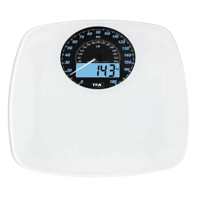 Bilancia Pesapersone Digitale e Analogica TFA Dostmann Swing 50100302 - Bianco