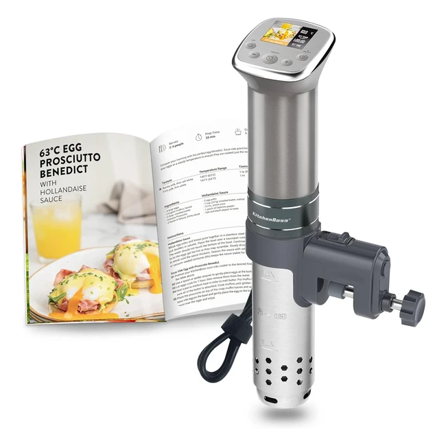 Cocina Baja Temperatura KitchenBoss Sous Vide Roner 1100W - IPX7 Impermeable - 20 Recetas Integradas