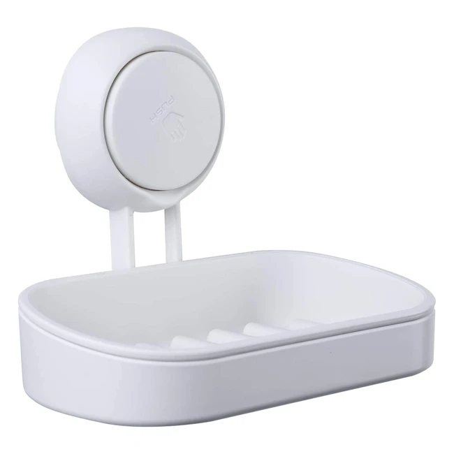 Uten Soap Dish Plastic Holder - Strong Suction - Extend Soap Life