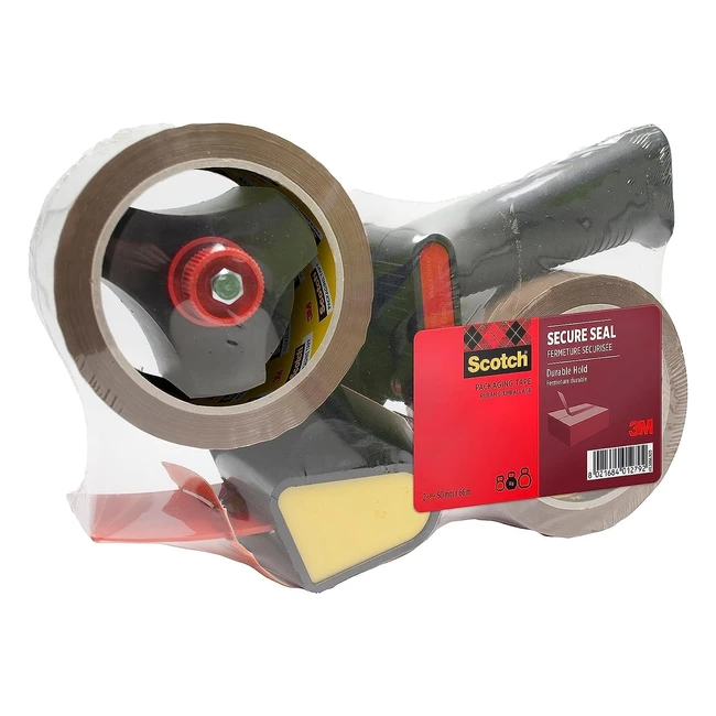 Scotch dévidoir pistolet ruban adhésif emballage fermeture sûre havane 50mmx66m