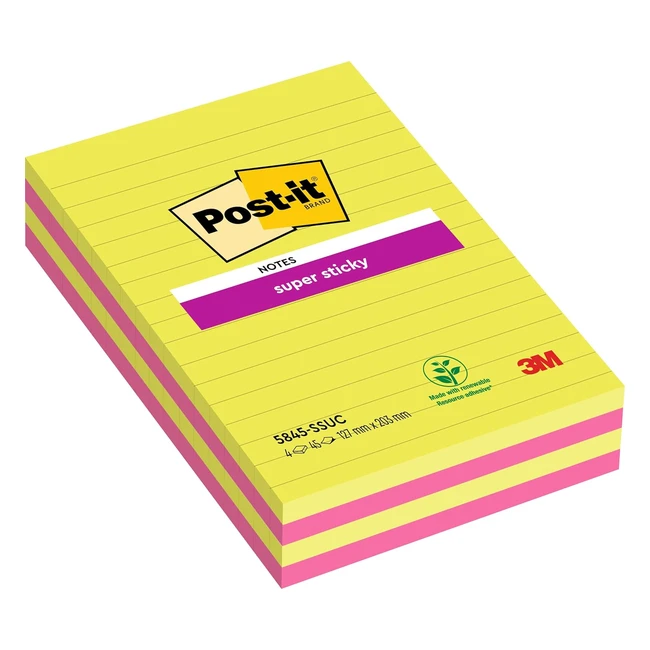 Postit 5845SS Note Repositionnable - Marque XYZ - Rf 12345 - Idal pour les 