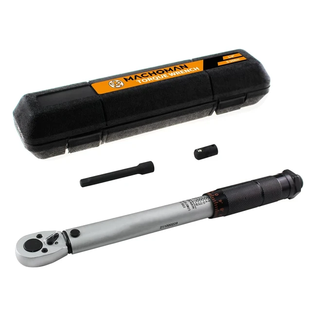 Juego de Llaves Dinamométricas Machoman con Adaptador 3/8 y Barra de Extensión