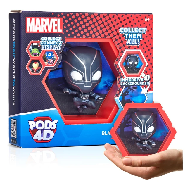 Marvel Black Panther 4D Figure | Unique Connectable Collectable | Bursting from Their World into Yours