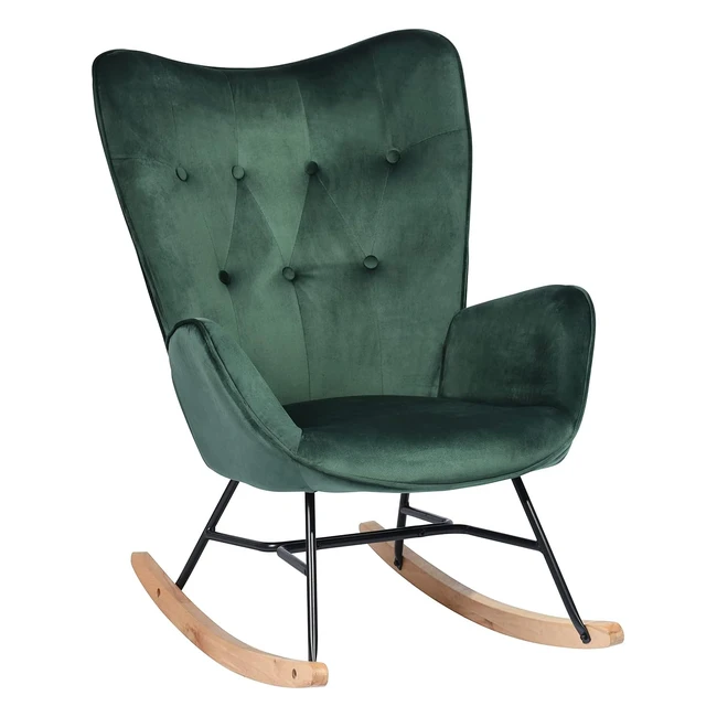 Silla Mecedora de Terciopelo para Lactancia - Marca Meuble Cosy - Ref. 68x87x98cm - Diseño Elegante y Cómodo