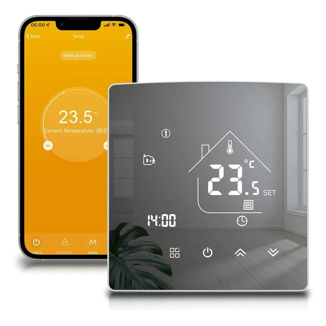 Termostato programable WiFi con contacto seco para calderas - Compatible con Alexa y Google Assistant