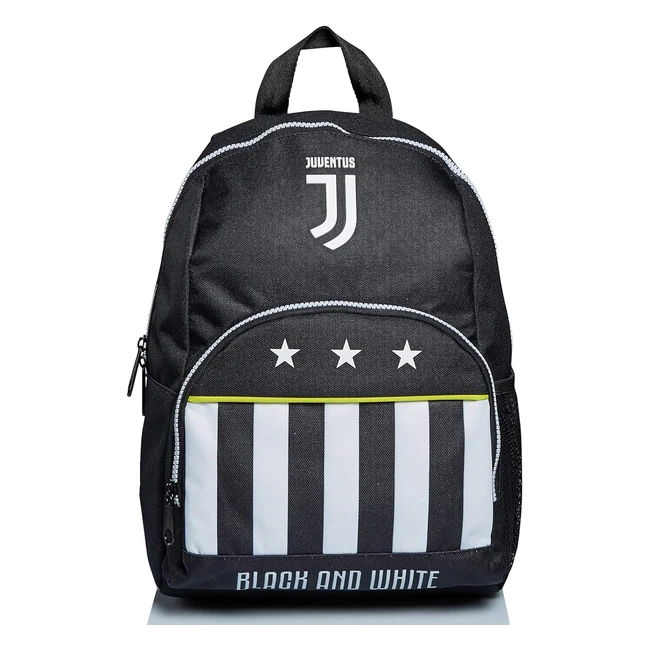 Mochila Juventus Small Best Match Blanca y Negra - Ideal para Escuela y Tiempo Libre