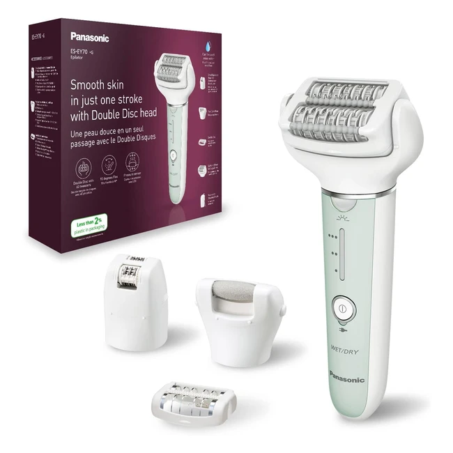 Panasonic ESEY70G503 Nass-Trocken-Epilierer Dual Disc mit 60 Pinzetten