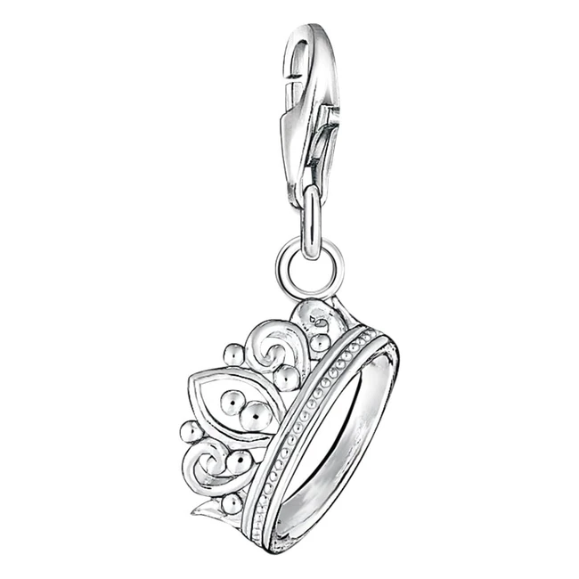 Thomas Sabo Crown Charm Pendant - 925 Sterling Silver  Ref 101100112