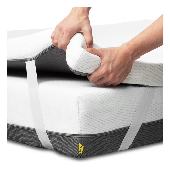 Surmatelas Ferlex 90x190 cm - Épaisseur 7cm - Mémoire de forme - Respirant et déhoussable