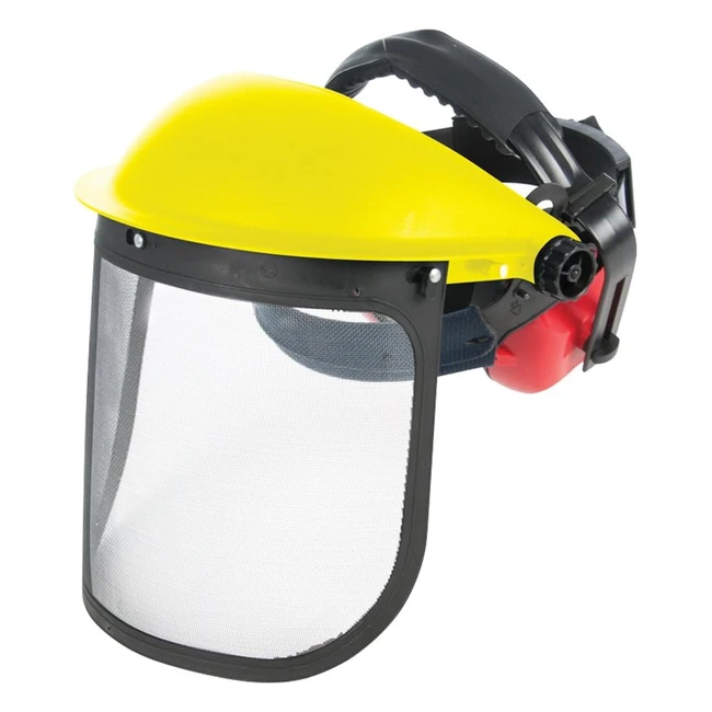 Elmetto da giardino Silverline, visiera a maglia di metallo, protezione per le orecchie, riduzione rumore 22 dB