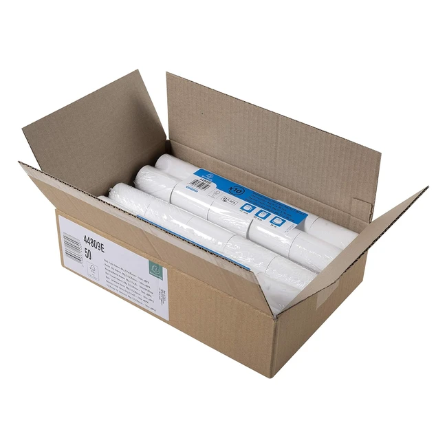 Caja de 50 bobinas económicas Exacompta 44809E para tarjeta bancaria 57x35mm - Papel térmico 44g/m² sin BPA