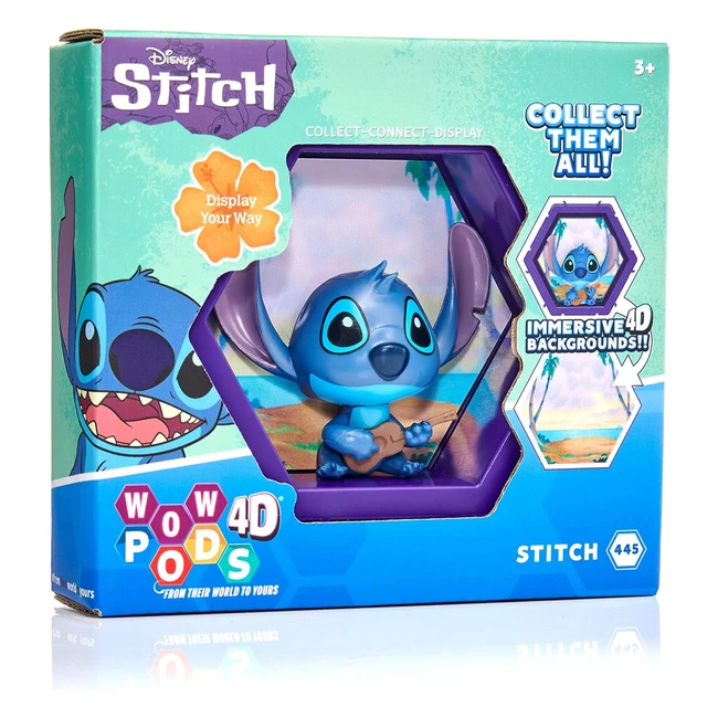Disney Classic Stitch 4D Connectable Bobblehead Character - Burst into Your World! Wall or Shelf Display - Disney Toys and Gifts - Series 1