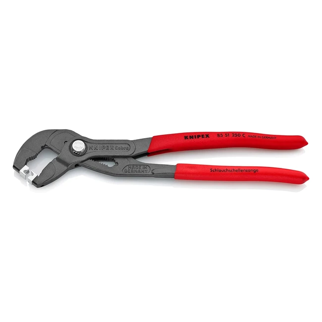Pinza per fascette Click Knipex 85 51 250 C - Grigia Rivestita in Resina Sintet