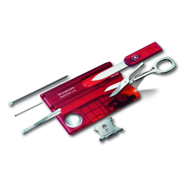 Victorinox Swisscard Lite - Multiherramienta compacta con luz LED y 13 funciones