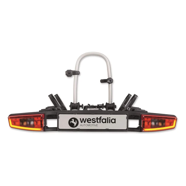 Porte-vélos Westfalia Bikelander pour attelage de remorque - Porte-attelage pour 2 vélos - Convient aux vélos électriques - Pliable - Lampes hybrides LED