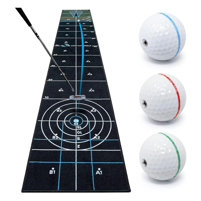 Me and My Golf 6-in-1 Games Golf Putting Mat - Improve Your Putting Skills - 14f