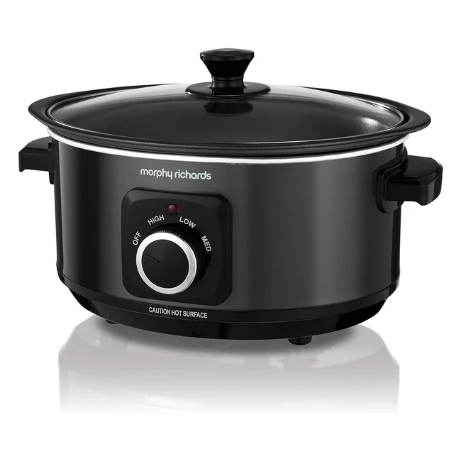 Morphy Richards 460012 Slow Cooker Sear and Stew 35L 163W Black - Hob Proof - Di