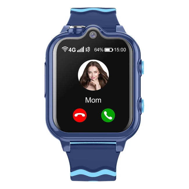 Montre Connectée Enfant GPS 4G Krostming - Caméras, Étanche, SOS