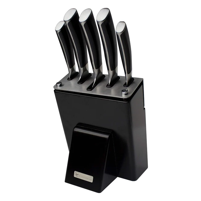 Rockingham Forge Equilibrium 6-Piece Steel Knife Block RF6255B - High Quality & Elegant Design
