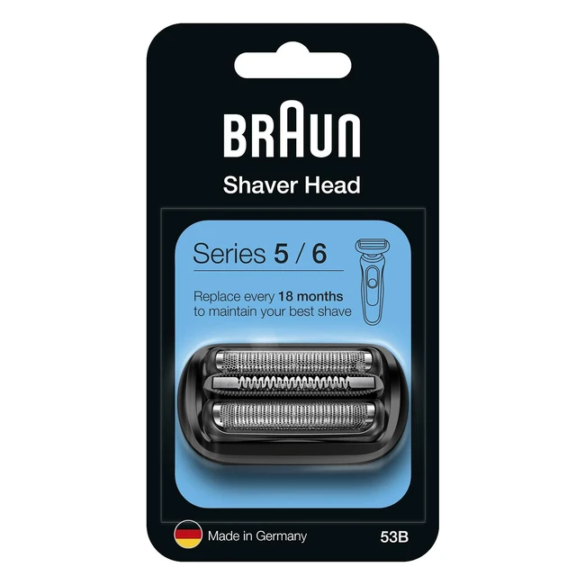 Braun Series 5 Electric Shaver Replacement Head - Easily Attach & Upgrade Your Shaver - Compatible with Series 56 - 53B Black