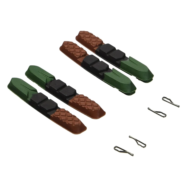 XLC Bremsschuhe Ersatzbremsgummi 4er 72 mm - Pattini Ricambio Freno Gomma - BSX09SET da 72mm - Unisex Adulto - Multicolore - Standard