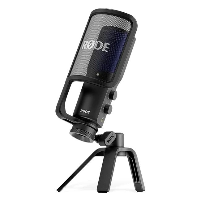 RDE NTUSB Professional-Grade USB Microphone for Recording Exceptional Audio - Bl
