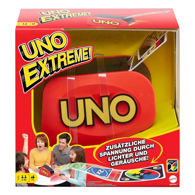 Mattel Games UNO Extreme Family Card Game - Action-Packed Fun for All Ages - GXY75