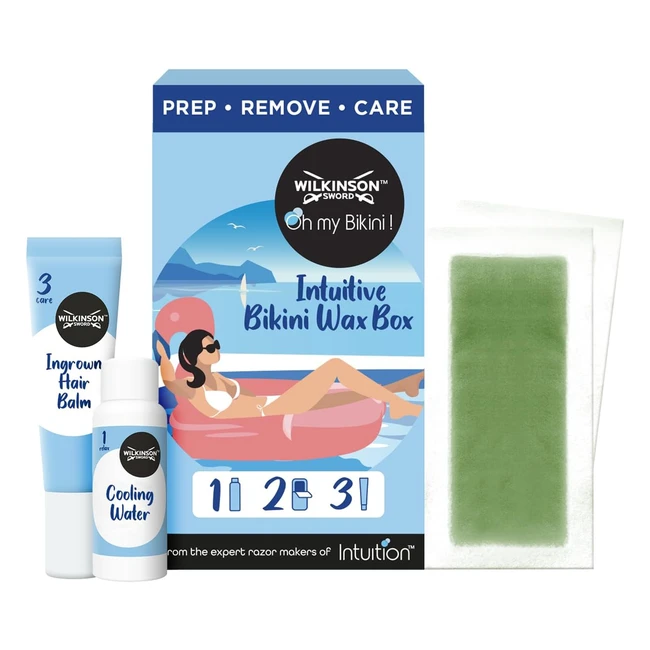 Intuition by Wilkinson Sword - Kit de cera depilatoria intuitiva para bikini - Ref. 123456 - Resultados duraderos