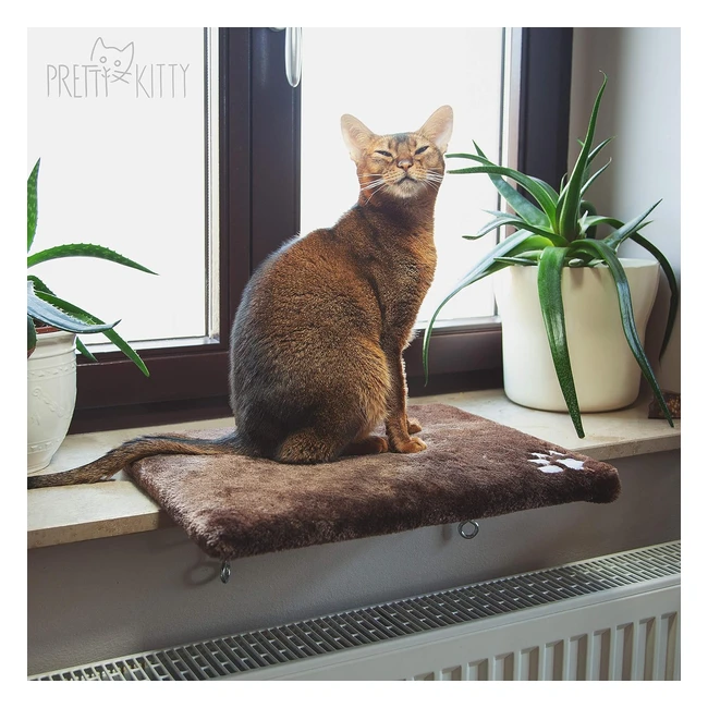 Kuscheliges Katzen Fensterbett 32x41cm - Premium Katzenbett fr die Fensterbank