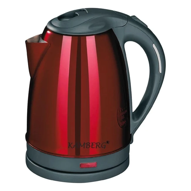 Kamberg 0008127 Edelstahl Wasserkocher 18l 1500W Schnellkochfunktion