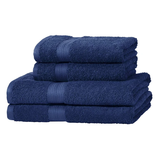 Ensemble de serviettes résistant à la décoloration 2 serviettes de bain et 2 draps de bain 4 pièces 100% coton 500g