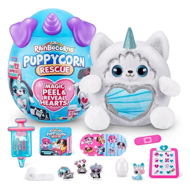Rainbocorns Puppycorn Rescue Surprise - Miss T the Husky - Over 12 Surprises!