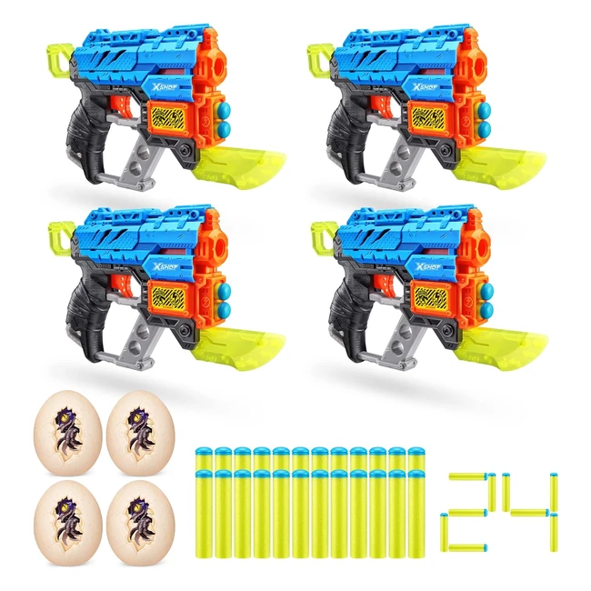 XShot 48742022 Dino Attack Foam Blaster - 4 Pack