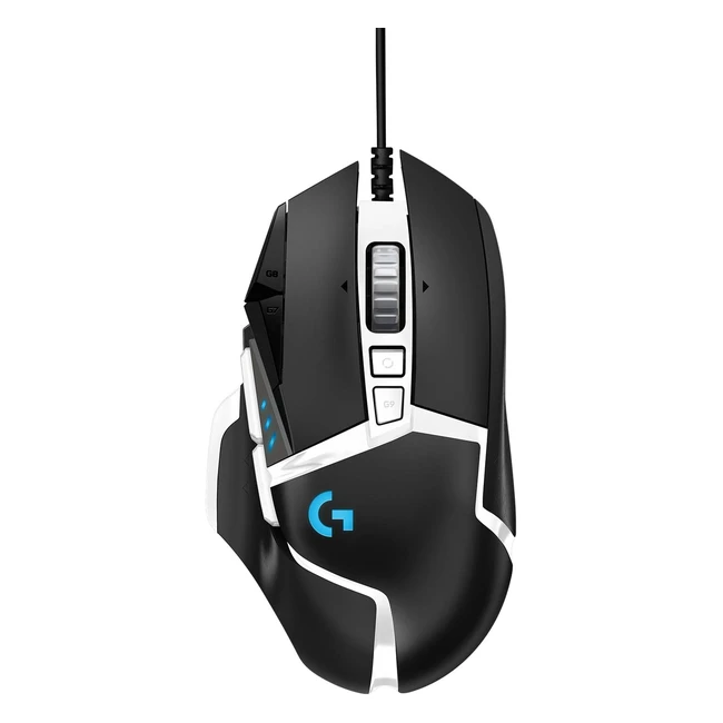 Souris gamer filaire Logitech G502 Hero - Haute performance - Capteur Hero 25K - RVB - Poids ajustable - 11 boutons programmables
