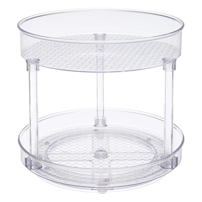Amazon Basics Drehregal Lazy Susan 2 Ebenen Transparent Organizer 229cm - Platzs
