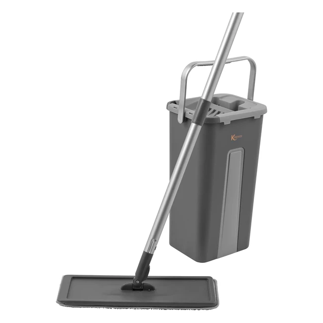 Balai serpillière Kleeneze KL028145EU7 - Tête plate et seau 2en1 - Fonctions trempage/essorage - Double grattoir antisalet - Édition 100 ans