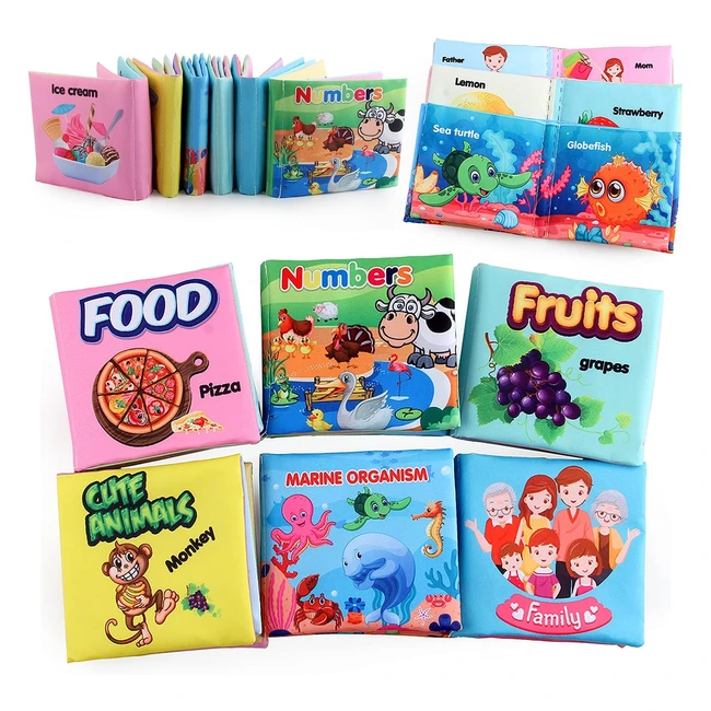 Libro Sensoriale per Neonati - Koodib Morbido e Interattivo - Libri Morbidi per