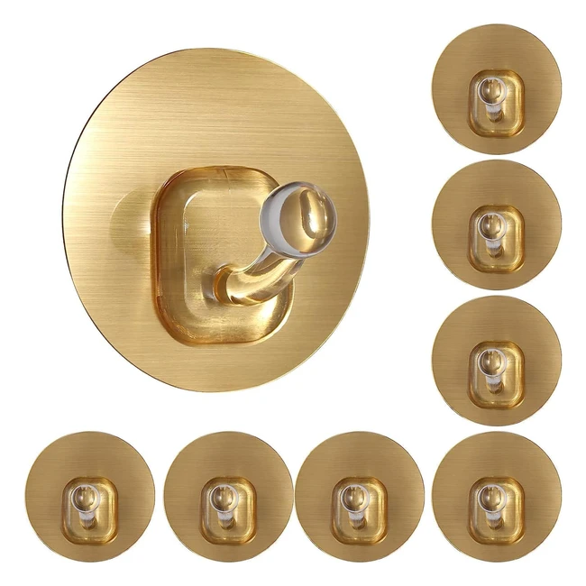 Crochet adhésif mural pour cuisine et salle de bains - Uten 10 pièces