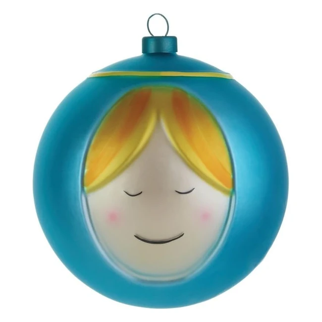 Boule de Noël Alessi AMJ13-2 en verre soufflé, décorée à la main