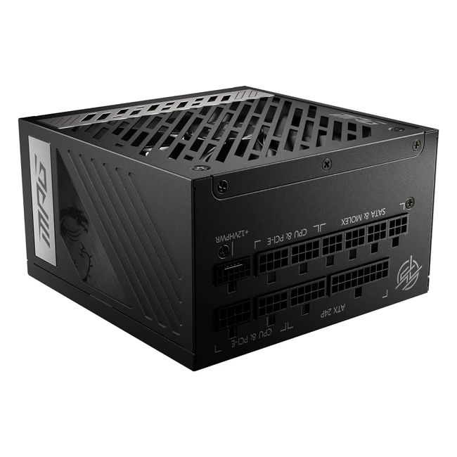 MSI MPG A850G PCIe5 Power Supply Unit UK Plug - 850W 80 Plus Gold Certified, Fully Modular, ATX 3.0, PCIe 5.0 GPU Support