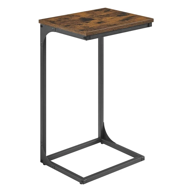 Vasagle C-Shaped Side Table - Industrial Design - Rustic Brown - Let353b01